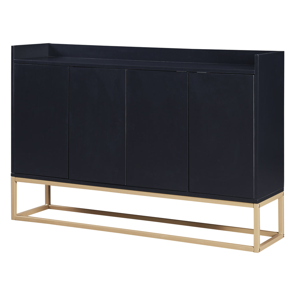 Leoglint TREXM Modern Sideboard Elegant Buffet Cabinet with Large Storage Space for Dining Room, Entryway (Black)