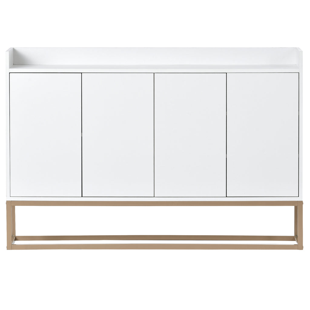 Leoglint TREXM Modern Sideboard Elegant Buffet Cabinet with Large Storage Space for Dining Room, Entryway (White)