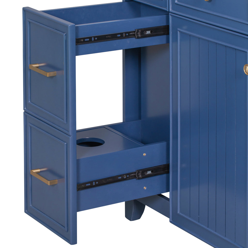 Leoglint [Cabinet Only] 36" Bathroom Vanity-Blue