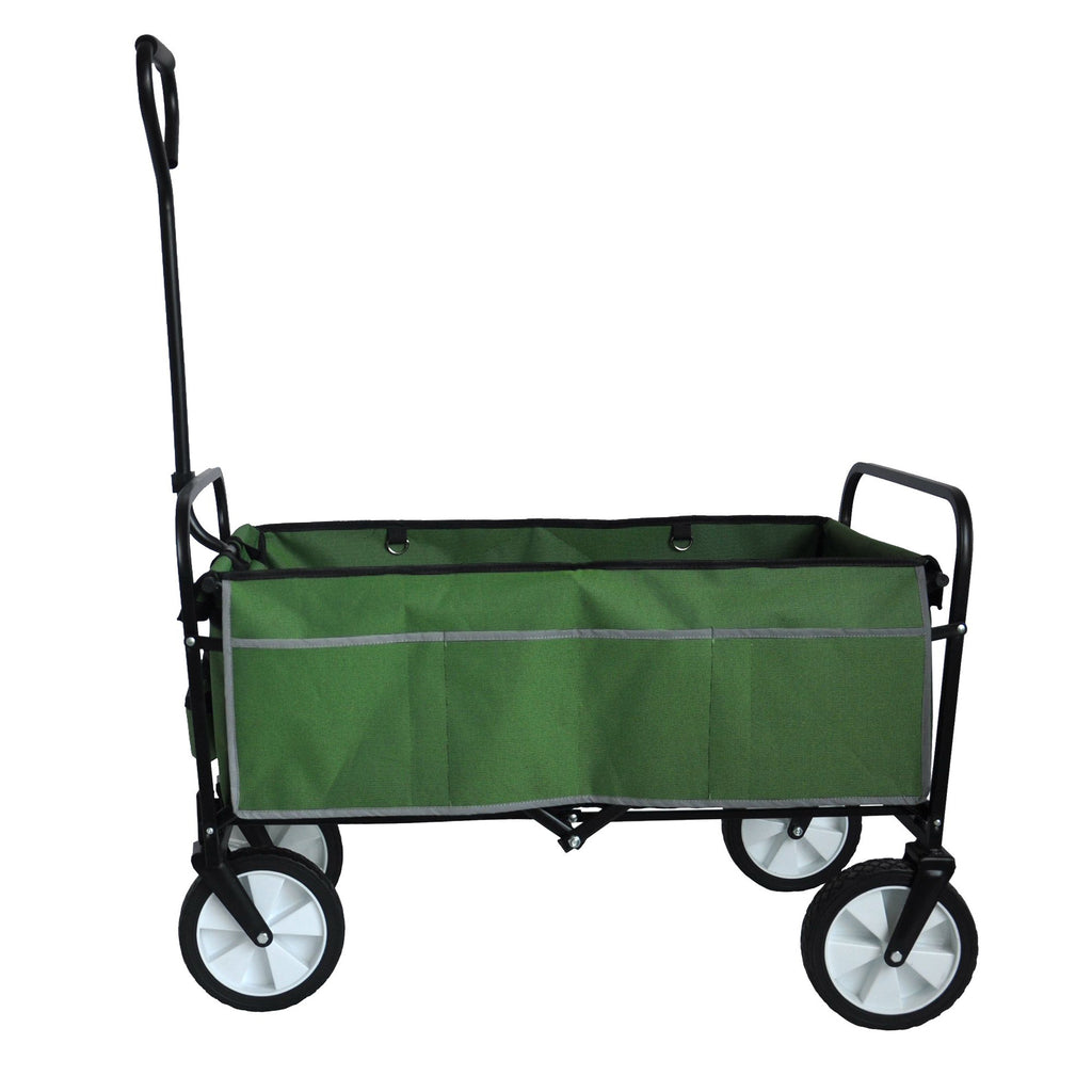 Leoglint Garden cart Folding Wagon Garden Shopping Beach Cart (Green)