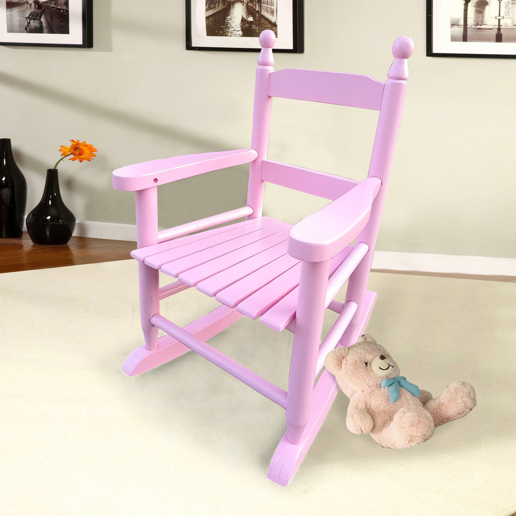 Leoglint Children's  rocking light pink Outdoor chair- Indoor or Outdoor -Suitable for kids-Durable