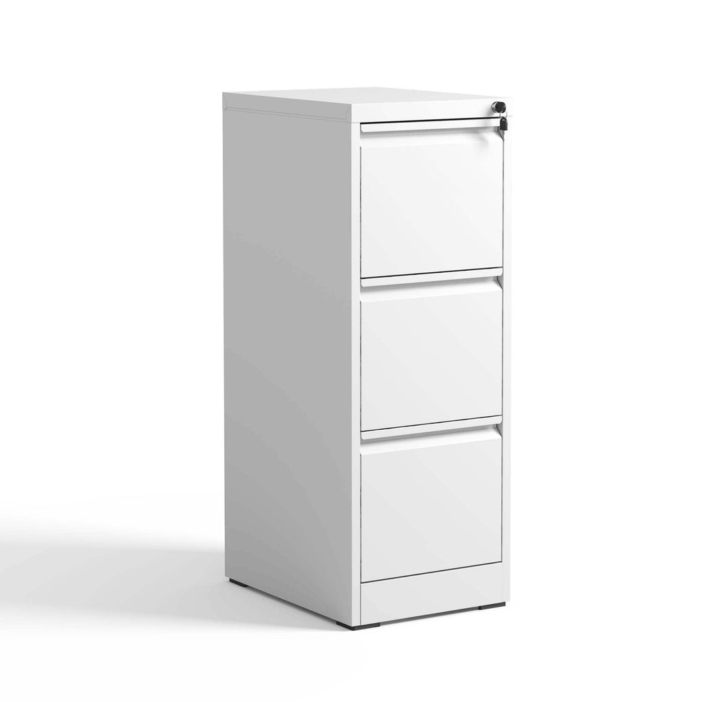 Leoglint 3 Drawer Metal Vertical File Cabinet with Lock Office Home Steel Vertical File Cabinet for A4 Legal/Letter Size3