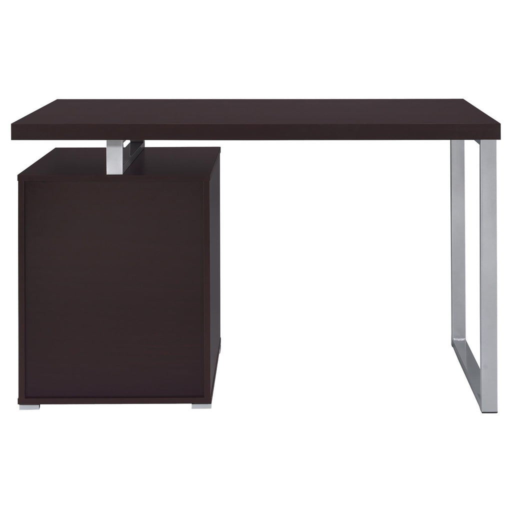 Leoglint Cappuccino 3-drawer Reversible Office Desk