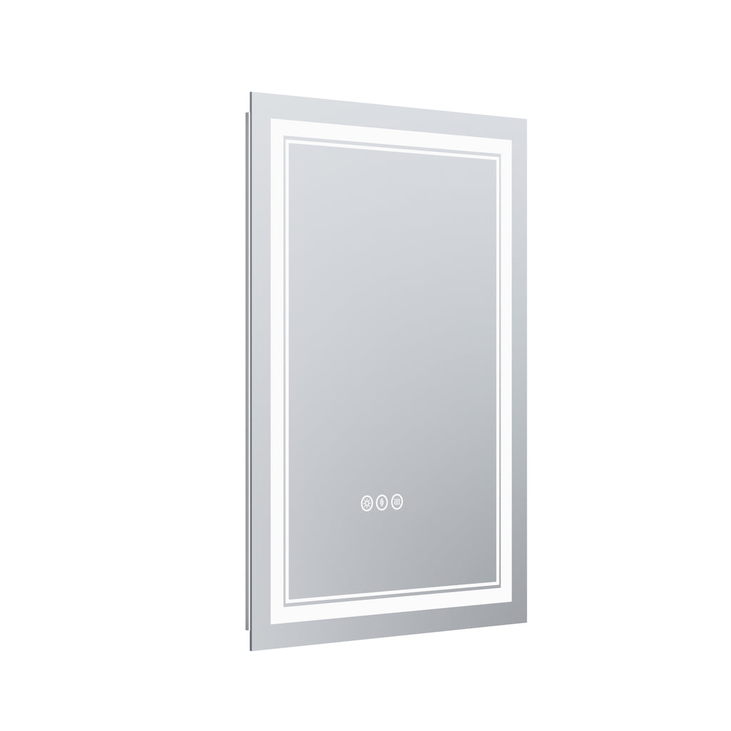 Leoglint LED Bathroom Mirror, 20x28 inch Bathroom Vanity Mirrors with Lights, Mirrors for Wall with Smart Touch Button, Anti-Fog, Memory Function, Stepless Dimmable Makeup Mirror (Horizontal/Vertical)