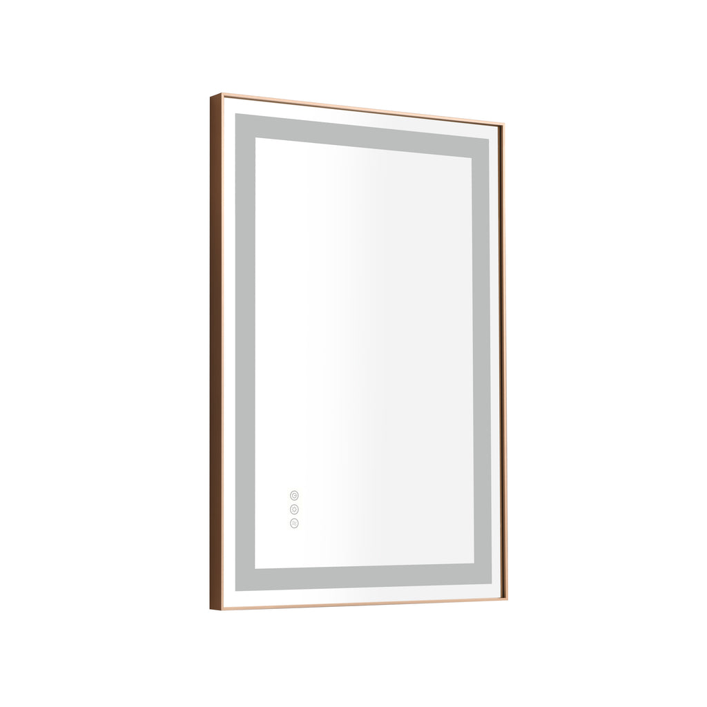 Leoglint 36*24 LED Lighted Bathroom Wall Mounted Mirror with High Lumen+Anti-Fog Separately Control