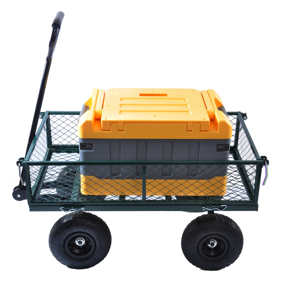 Leoglint Wagon Cart Garden cart trucks make it easier to transport firewood (green)