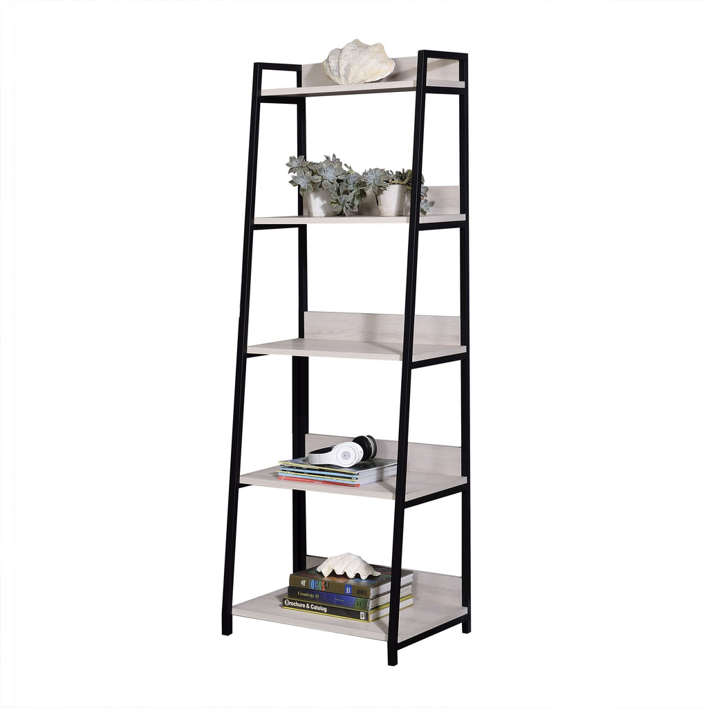 Leoglint ACME Wendral Bookshelf (5-Tier, 23"L), Natural & Black 92674