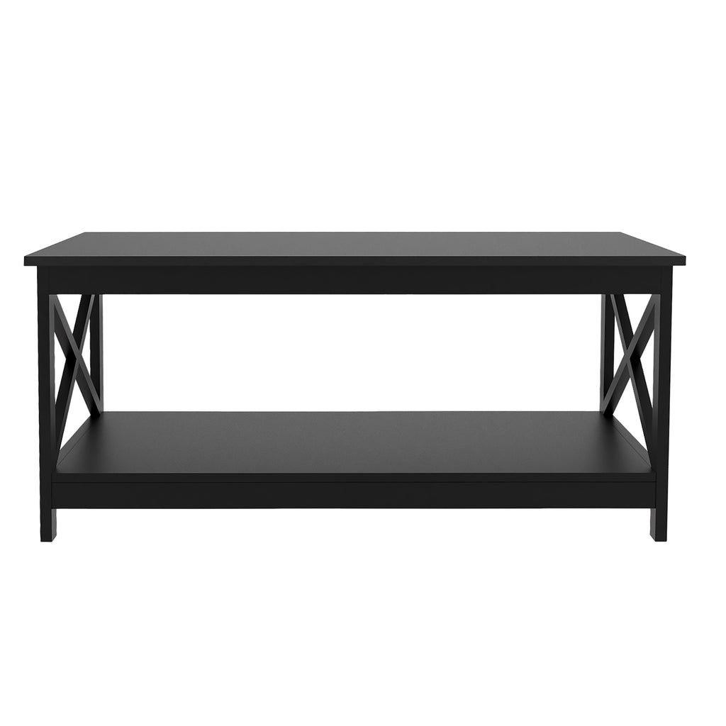 Leoglint Coffee Table Oxford End Table-Black Color