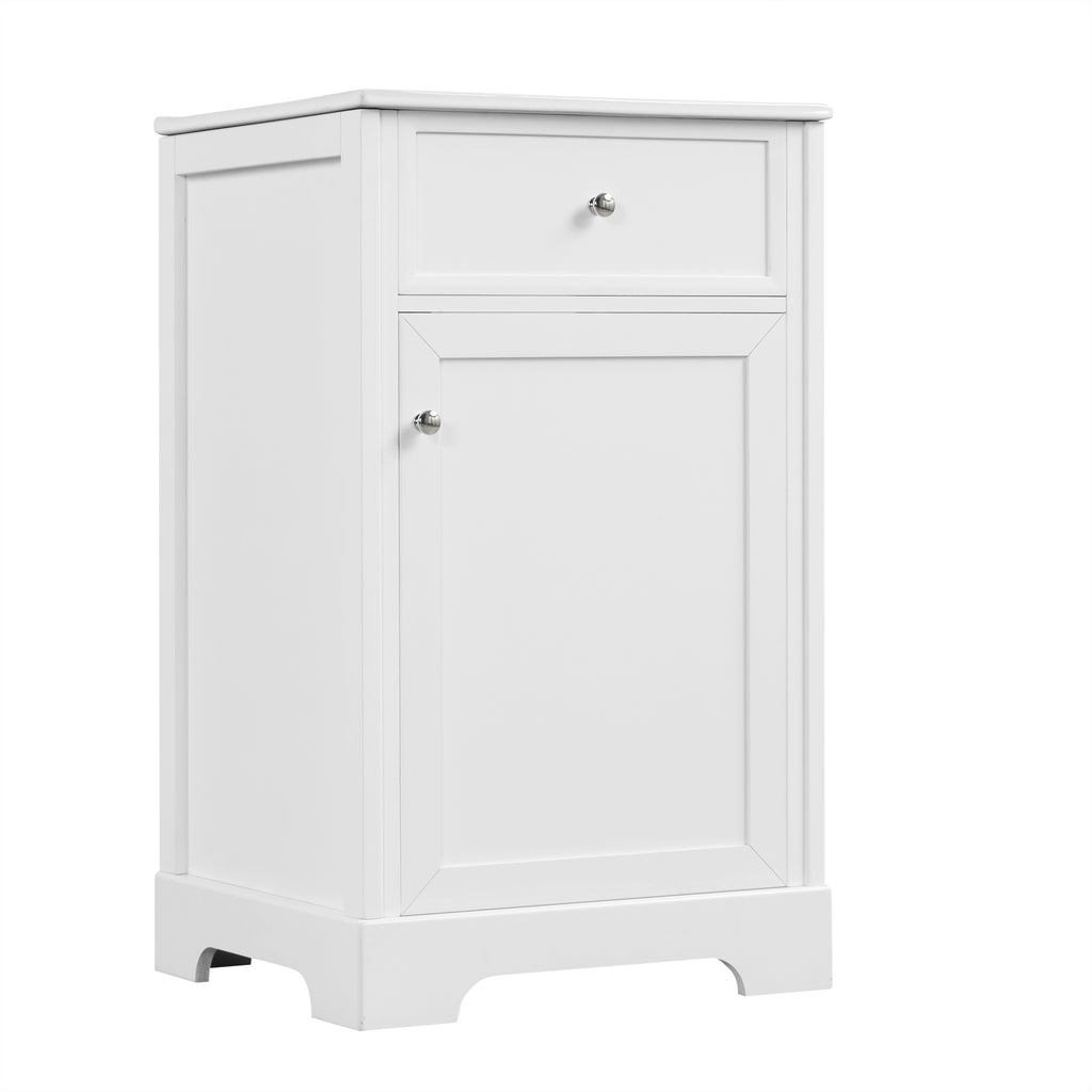 Leoglint 20" Bathroom Vanity with Sink, Bathroom Cabinet with Soft Closing Door, Storage Rack and Adjustable Shelve, White