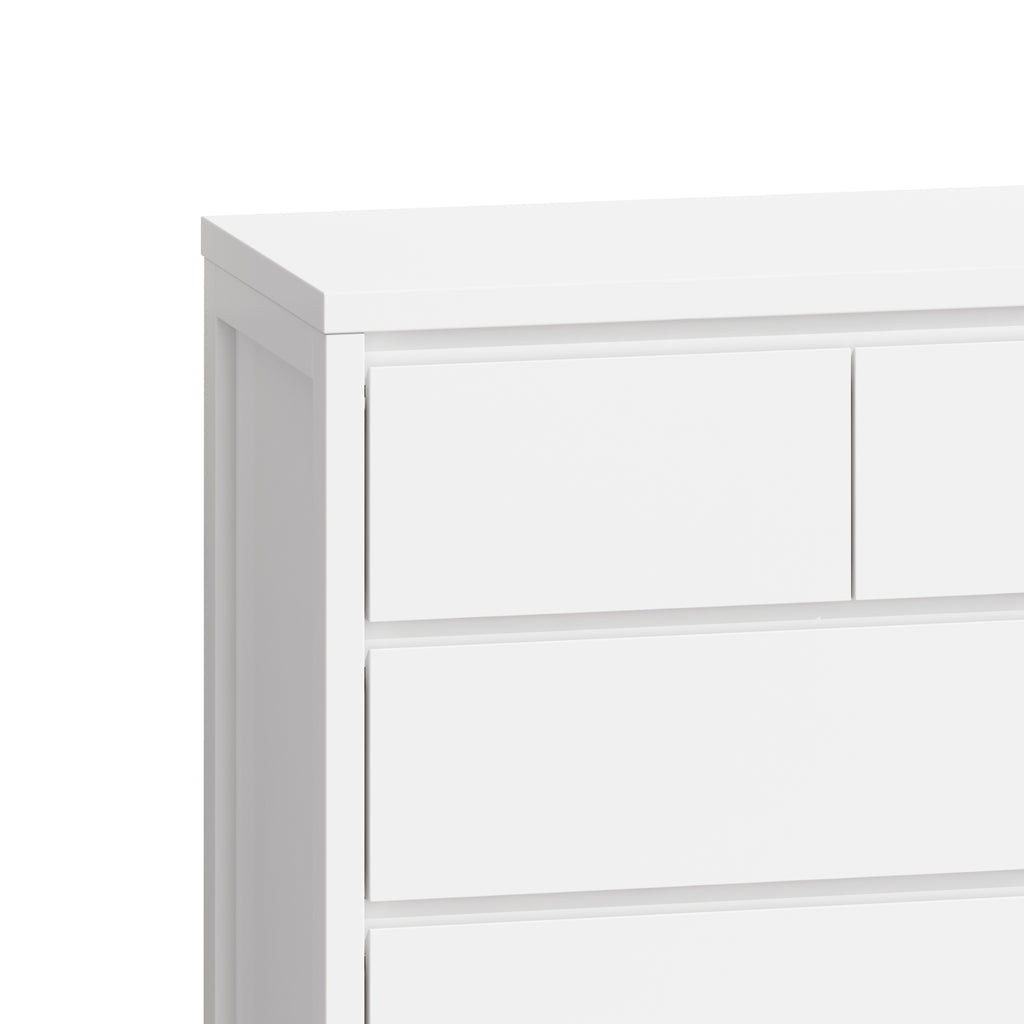 Leoglint Sideboard 31.61"4-Tier 5-Drawer MDF Storage Cabinet,for Bedroom,Living Room,Dining Room,Hallways,White